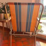 Chaise de camping vintage