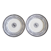 Paire d'assiettes Gent Boch Frères