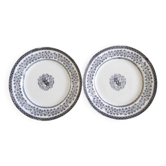 Paire d'assiettes Gent Boch Frères