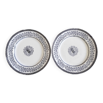 Paire d'assiettes Gent Boch Frères