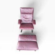 fauteuil en cuir de Sede DS-2030 avec repose-pieds