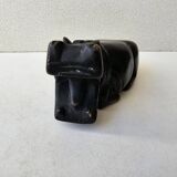 Paperweight Sculpture zoomorphic statuette in stone hippopotamus mouth or