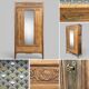 Art Deco bonnetière wardrobe from Paris in raw and solid oak.
