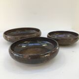 Series of three hollow plates in Jean Marais ceramic