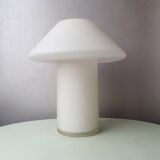 1980s glass mushroom table lamp