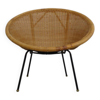 Mid-Century Modern Wicker Chair by Paul McCobb, USA, 1950s