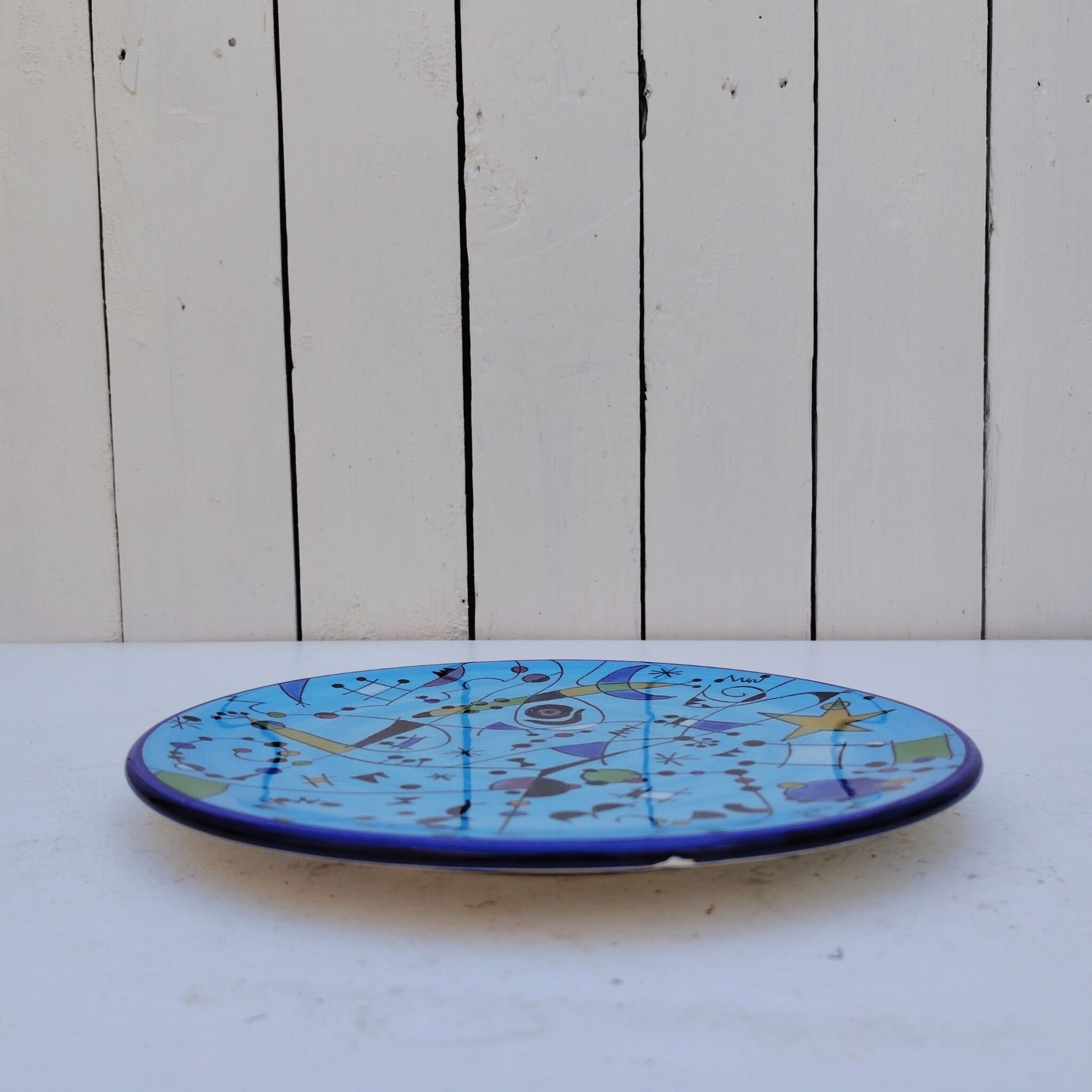 Decorative plate, abstract design, by Joan Miró.