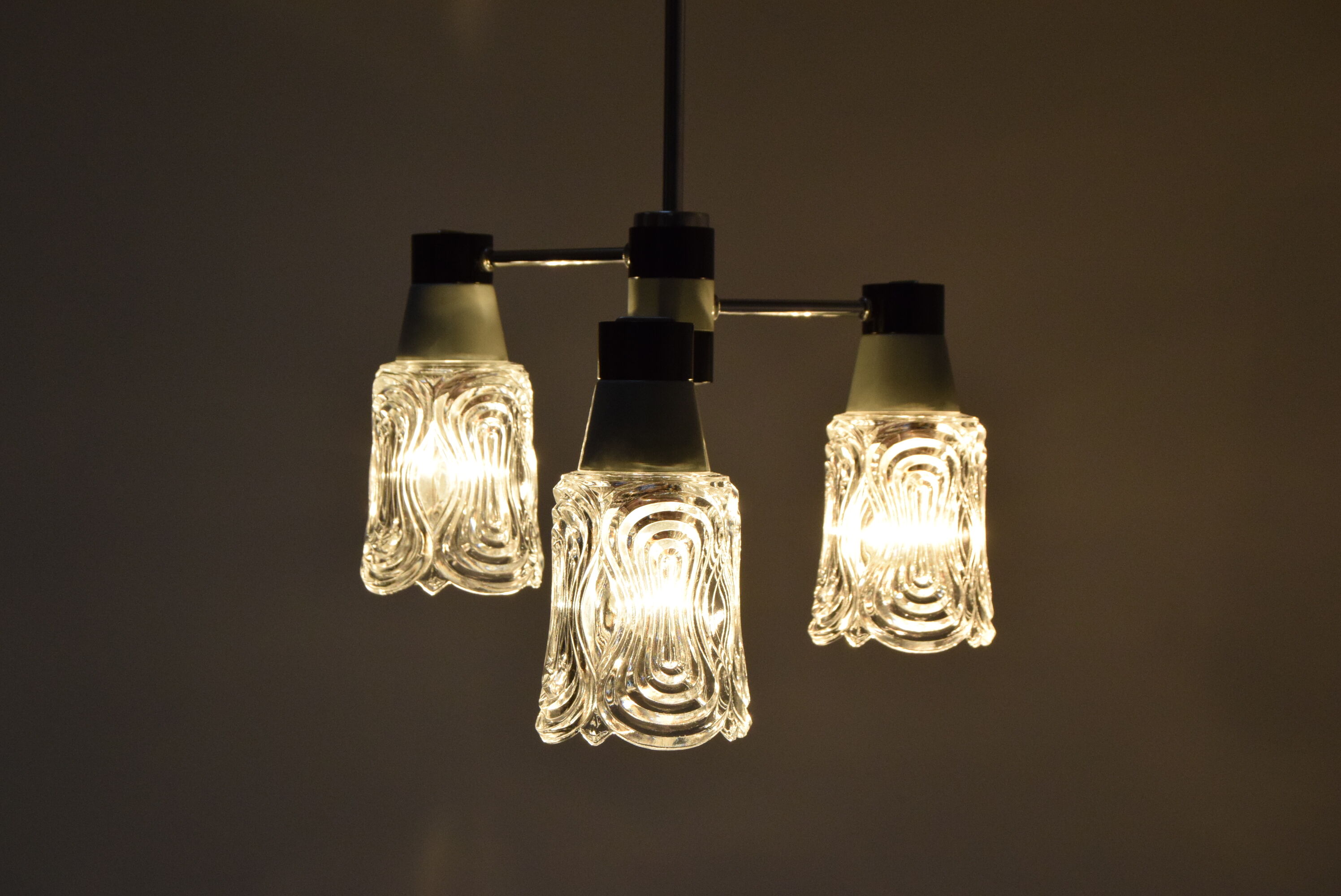 Mid-century Chandelier by Drukov,1960‘s.