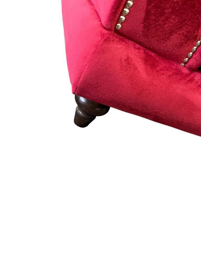 Vintage pink and red sofa