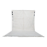 Handmade Moroccan Beni Ourain rug in cream white, 150/250cm