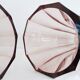 Pair of dark pink crystal vase art deco