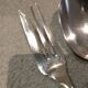 Silver-plated metal stew fork and spoon, Christofle silversmith, Albi