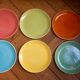 6 plates flat Salins Deauville 1960 French design