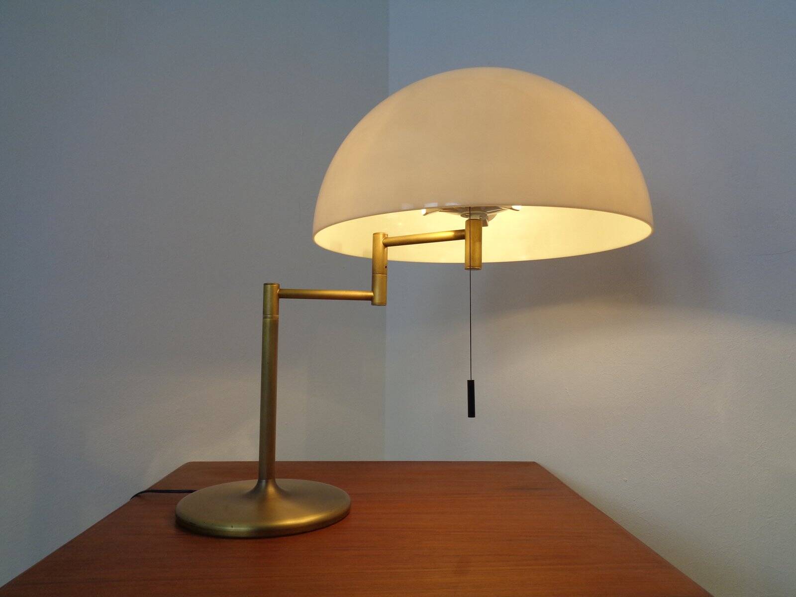 Adjustable Brass and Plastic Desk Lamp from Staff, 1960s