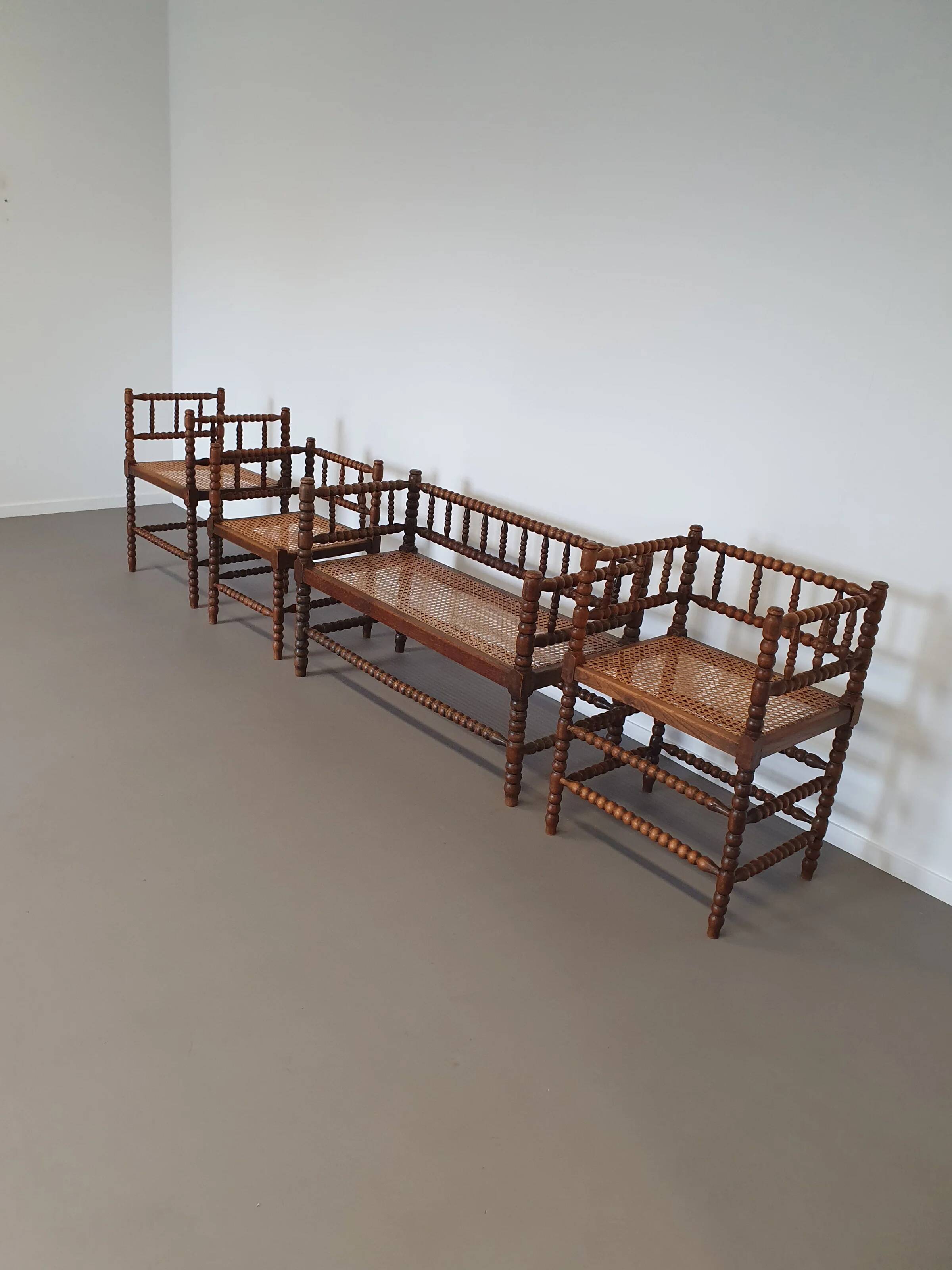 Matching Bobbin family group 1 x bench, 3 x chair.