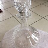 Crystal decanter with its cap
