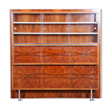 Restored art deco sideboard made in 1930s czechia. walnut
