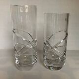Pair of bohemian crystal vases