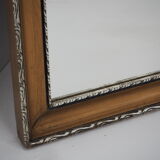 Antique mirror with wood frame
