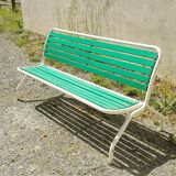 Bench wood and folding metal vintage year 60