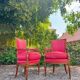 Pair of walnut armchairs from the Directoire period, 18th century