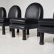 Black leather loungers , 1980.