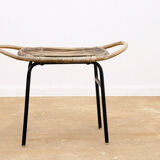 Mid century rattan stool by Alan Fuchs for Uluv 1960´s Czechoslovakia