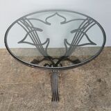 Table low wrought iron era art deco 1930/40