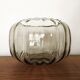 Mid Century Modern brass chandelier with smoked glass shades