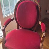Fauteuils médaillon Louis XVI