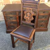 Bureau de ministre chêne style henri II breton 1900s