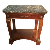 Restoration period console in mahogany