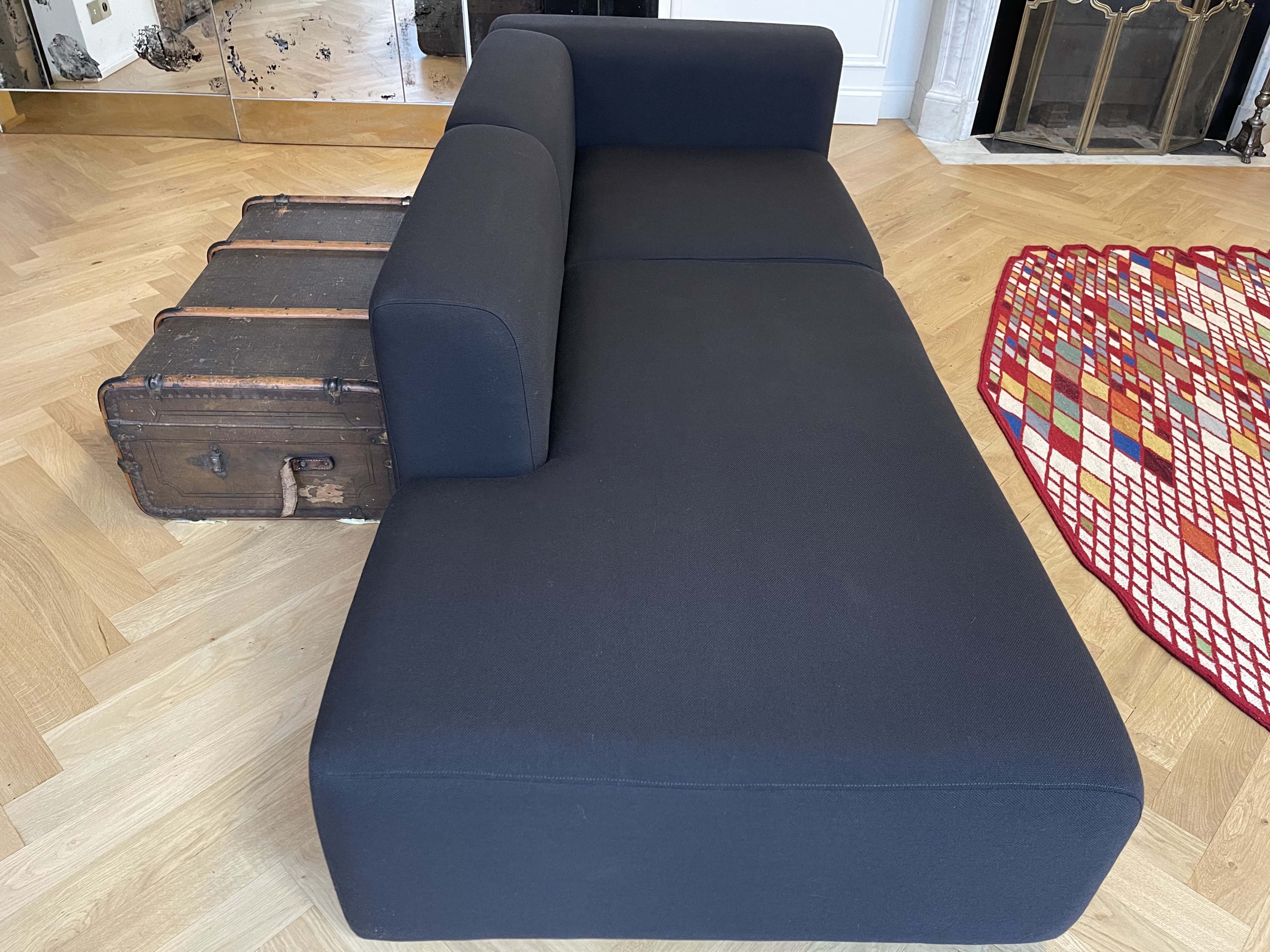 Hay Mags sofa 2.5 seats modules 9301+1061, Steelcut 380 fabric - dark grey