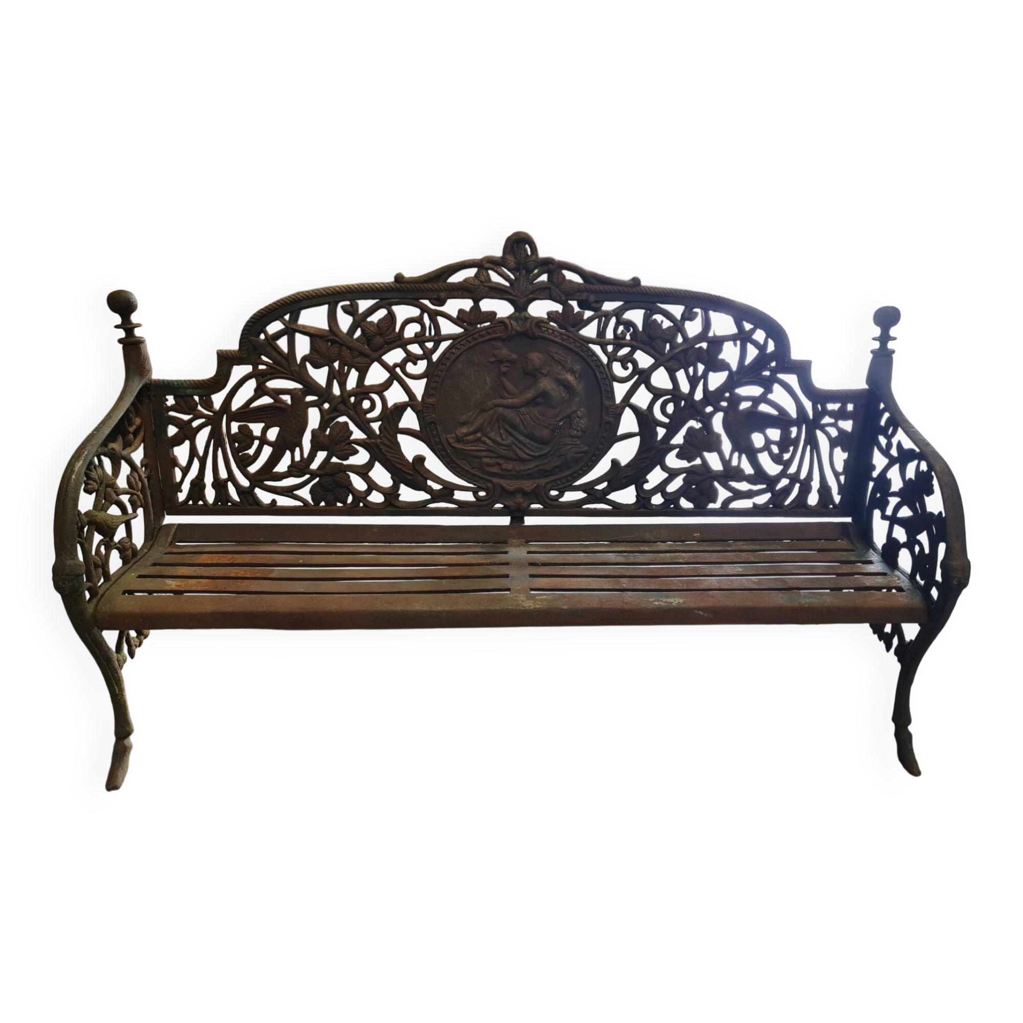 Cast iron bench