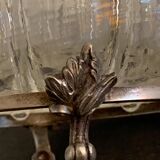 Reims glass flower spade with silver metal footing