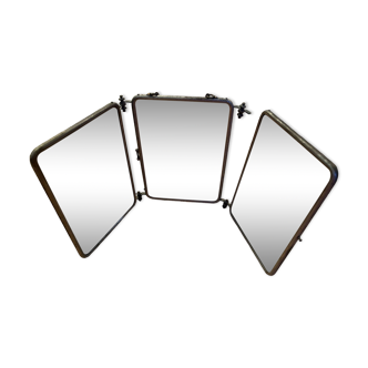 Triptych barber mirror