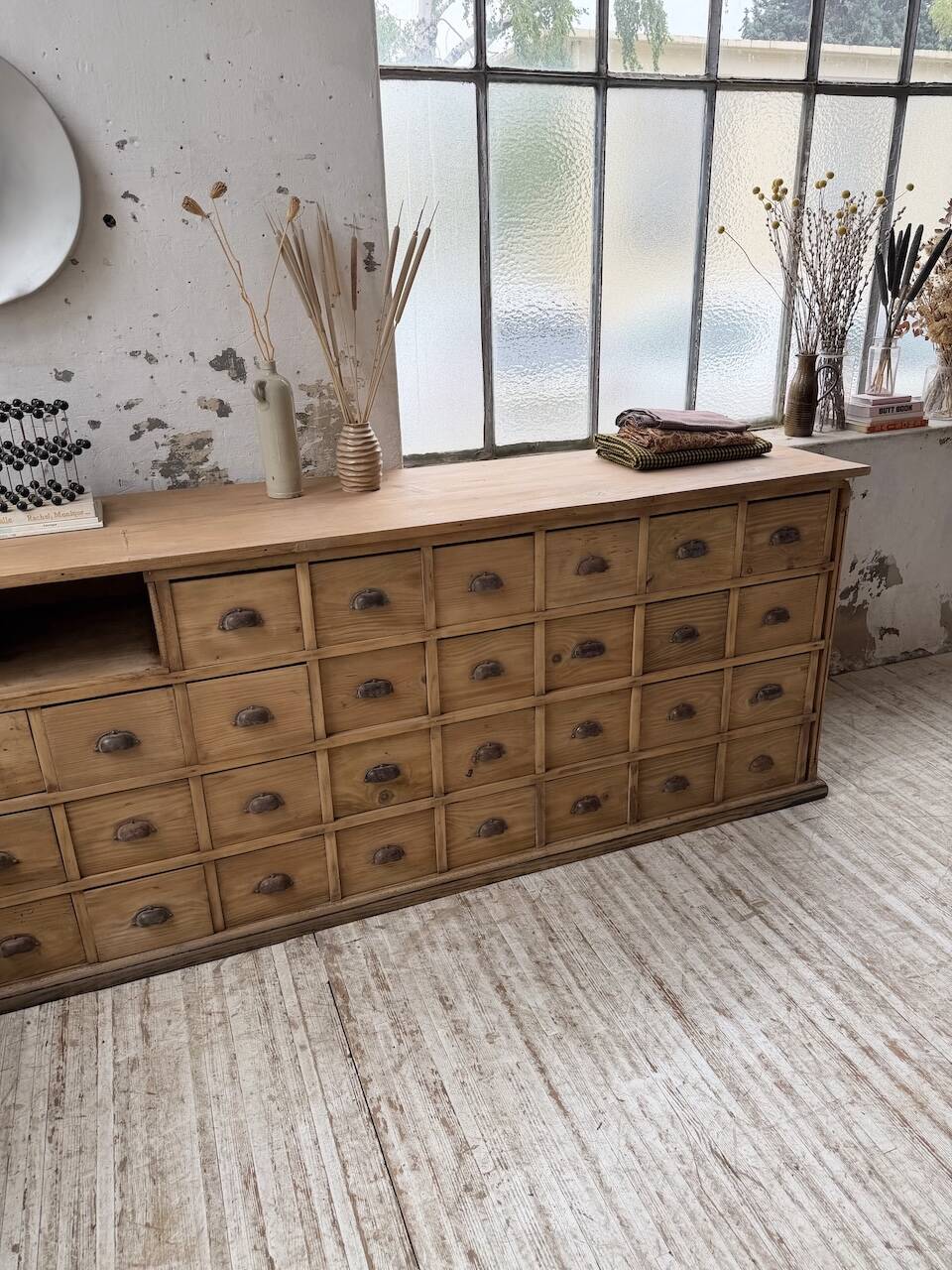 Meuble de métier pin XL années 50