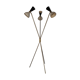 Lampadaire Charleston à 3 diabolos bicolores, design Mid-Century 1950s