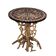 Napolitan marquetry round table, gilded, Italy, 19th century