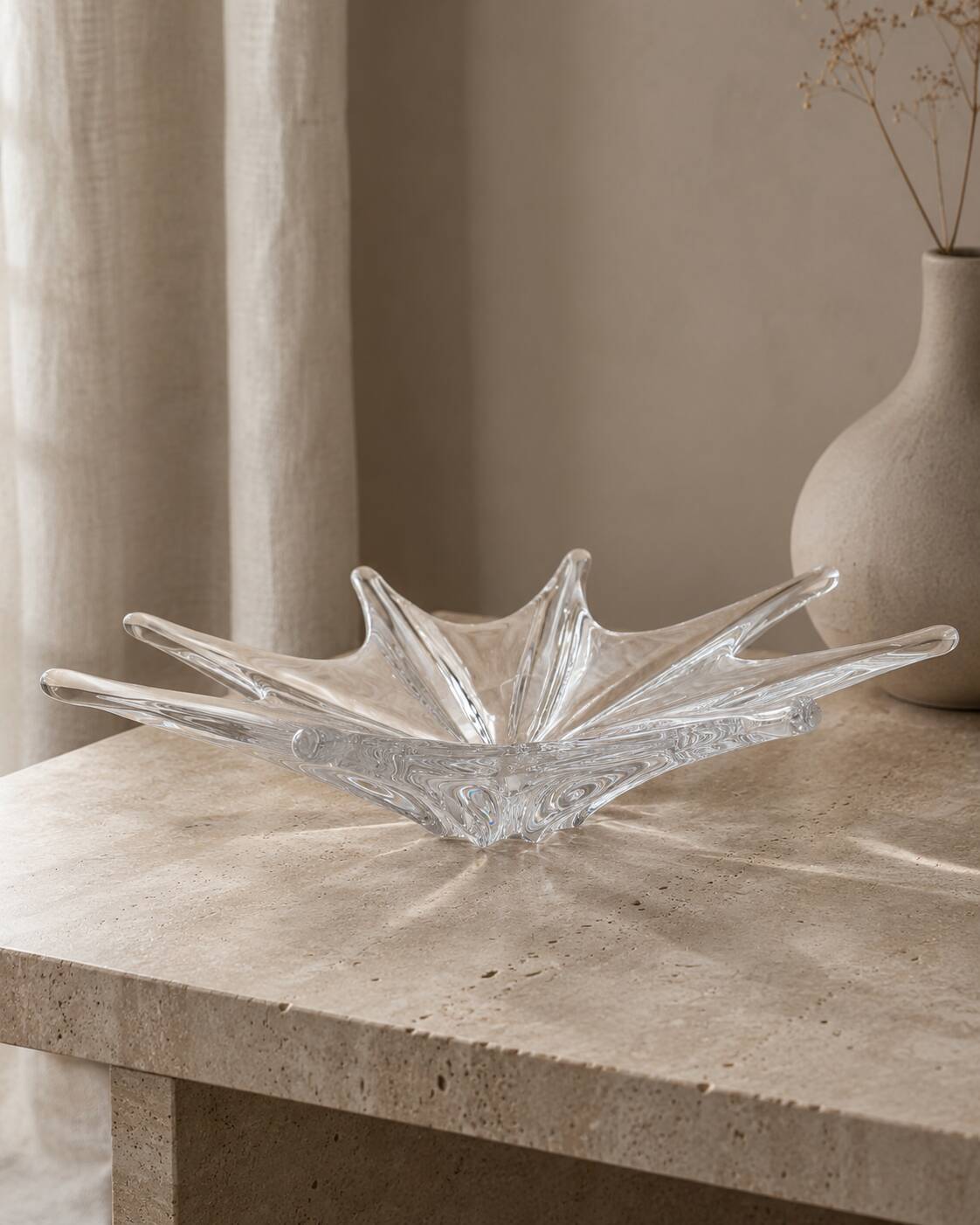 Baccarat crystal star coupe 40cm — perfect condition, authentic mark