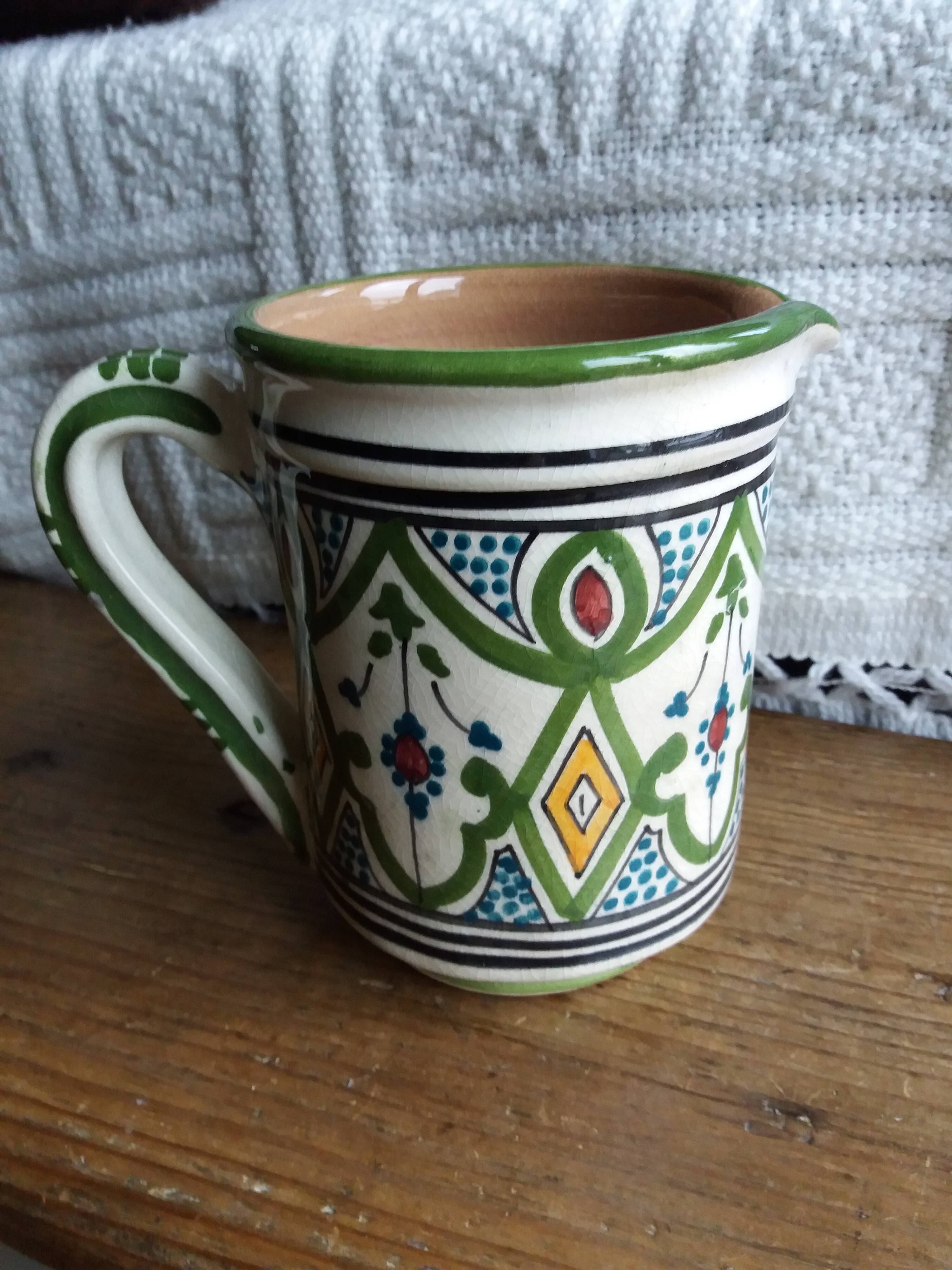Pitcher Safi artisanal pottery Serghini Morocco