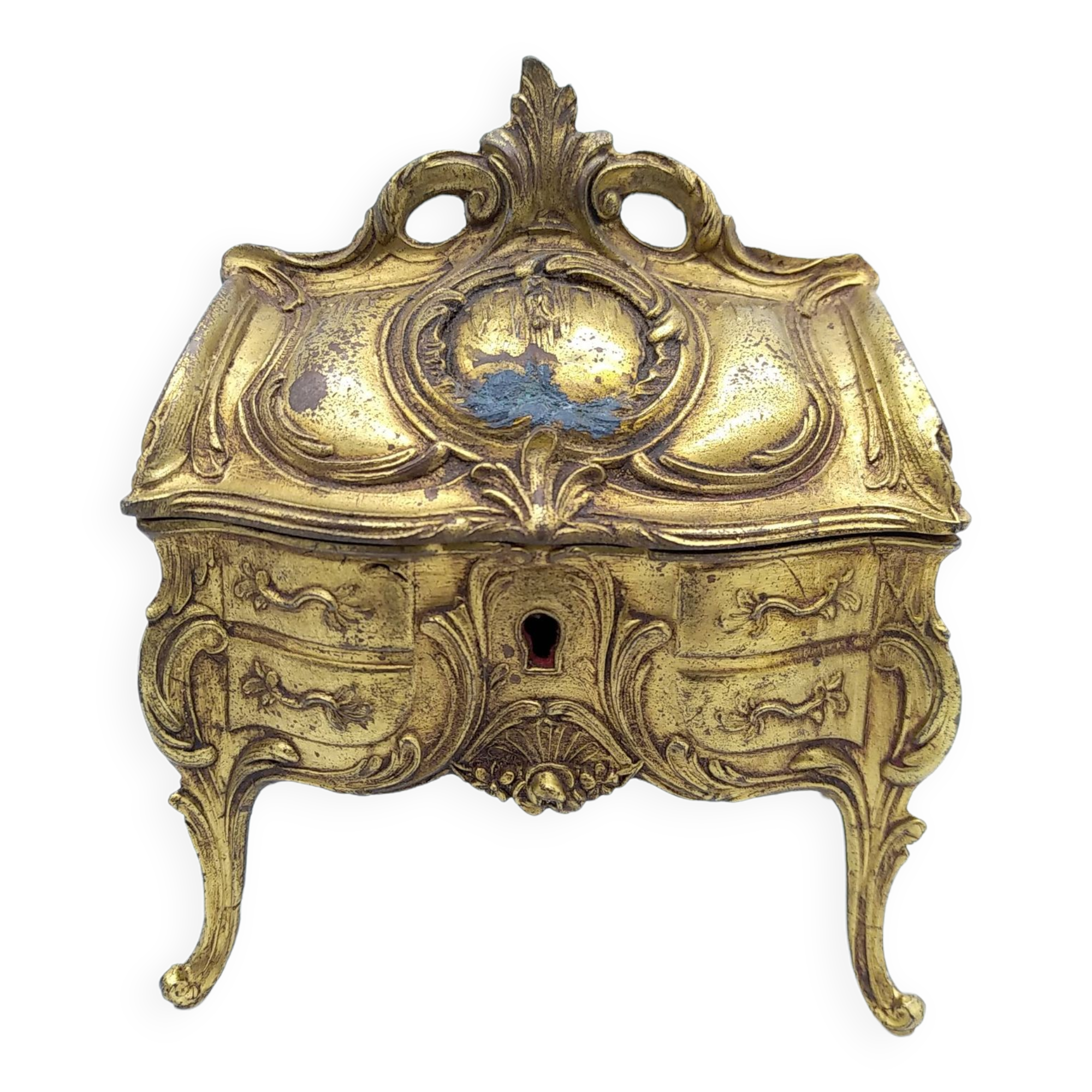 Metal jewelry box. Art Nouveau.
