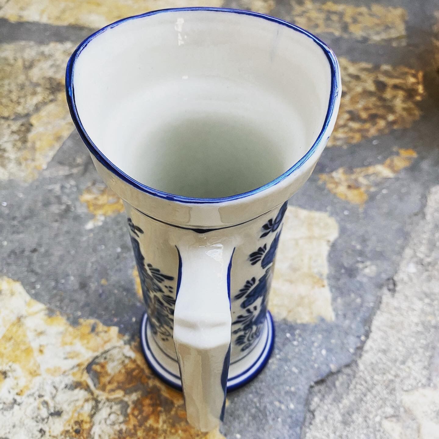 Delft earthenware pitcher / vase