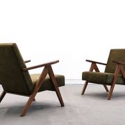 Mid Century Easy Chair Model B - 310 Var in Forest Green Velvet