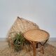 Plant holder in rattan and vintage bamboo