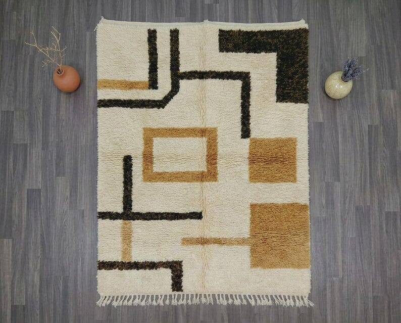 Handmade wool Berber rug 200/300cm