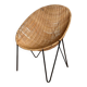 Fauteuil chaise oeuf corbeille en osier / rotin
