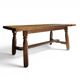 Solid oak dining table, brutalist, 1950.