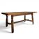 Table à manger brutaliste en chêne massif, 1950