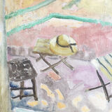 Oil on canvas framed "garden"